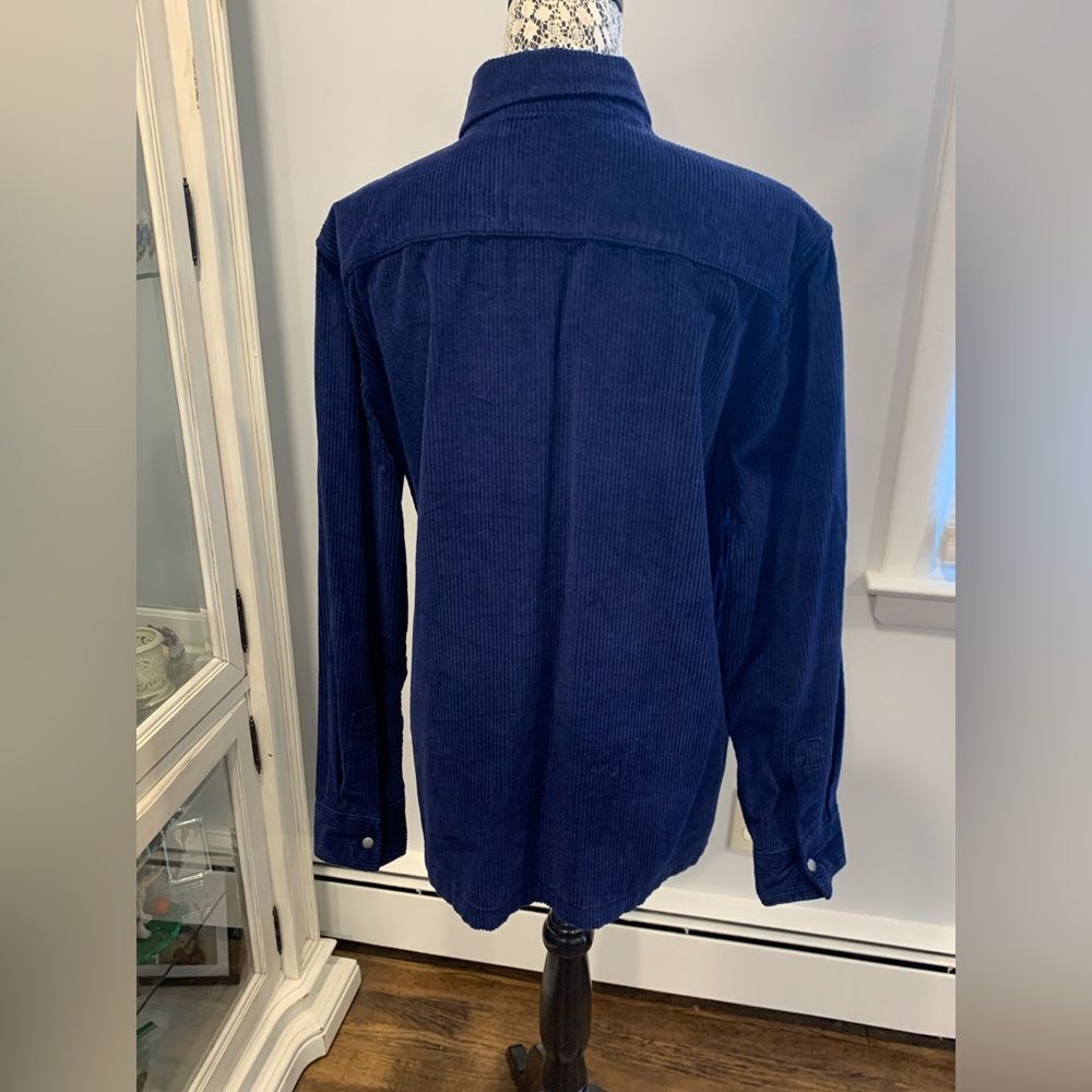 American Eagle Navy Corduroy Shirt - Picture 12 of 13